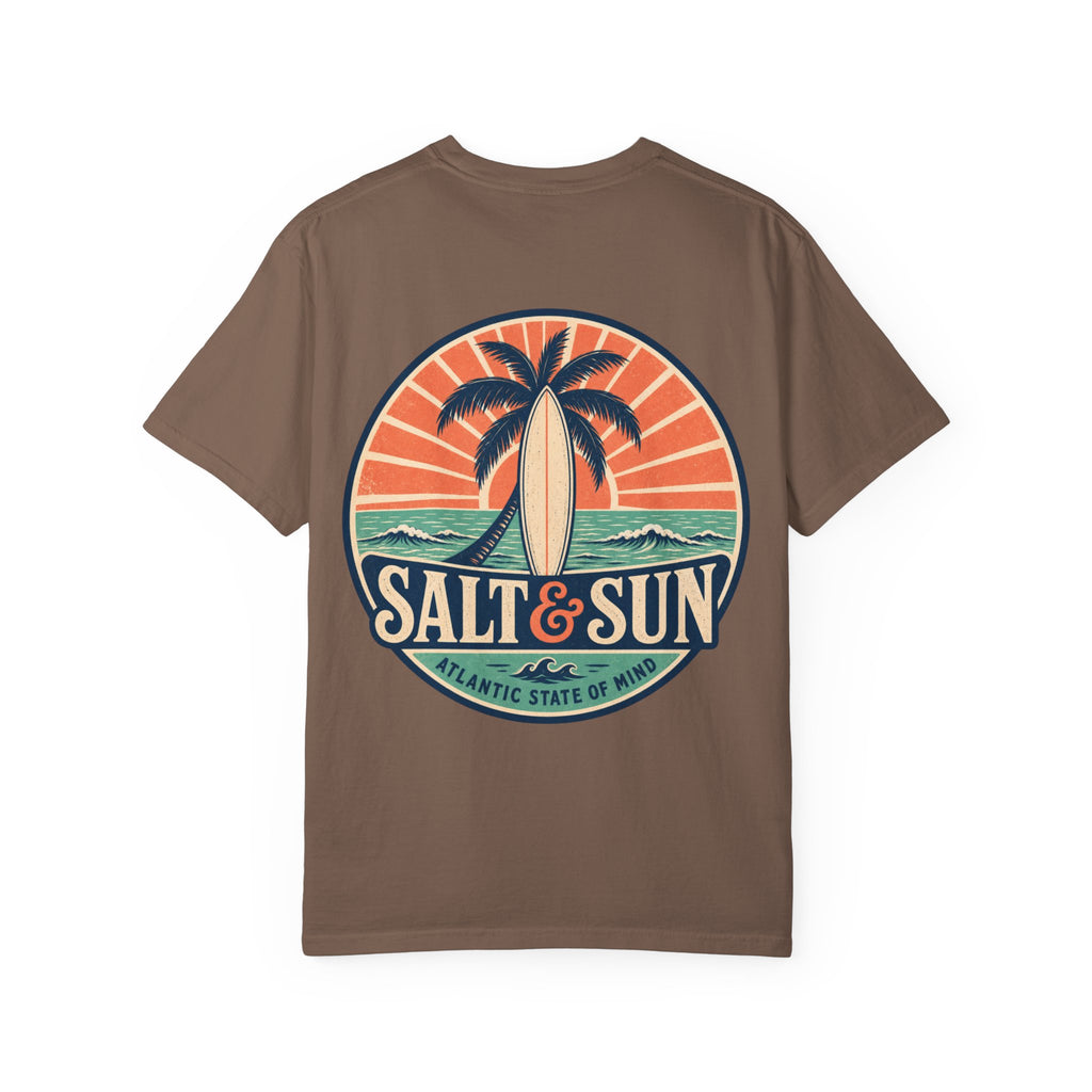 Salt & Sun Surf T-Shirt — Palm Tree Beach Graphic Tee