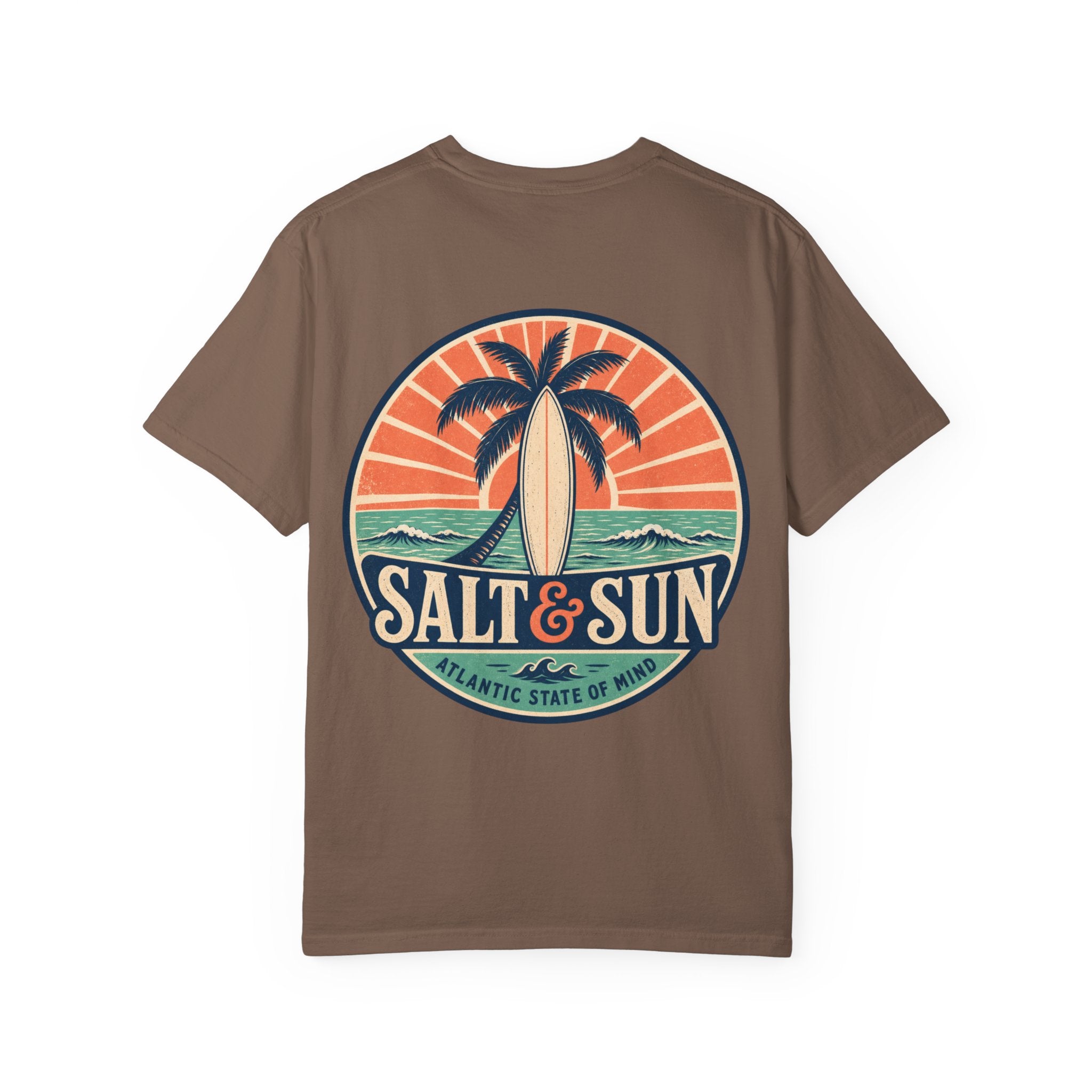Salt & Sun Surf T-Shirt — Palm Tree Beach Graphic Tee