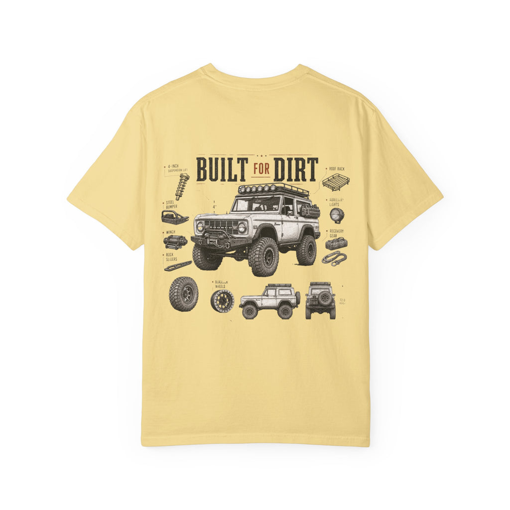 Off-Road T-Shirt — "Built for Dirt" 4x4 Adventure Graphic Tee