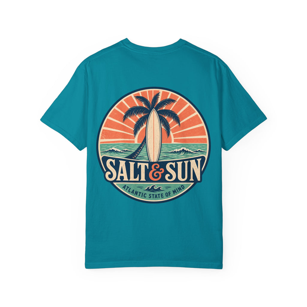 Salt & Sun Surf T-Shirt — Palm Tree Beach Graphic Tee