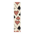 Card Suits Table Runner â€” Hearts & Spades Repeating Pattern Cotton-Poly Runner