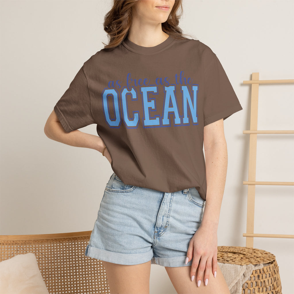 As Free As The Ocean T-Shirt — Coastal Graphic Tee