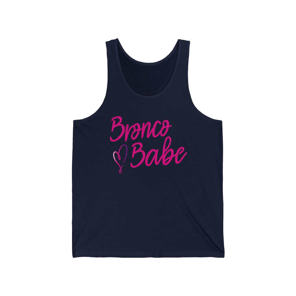 Bronco Babe Tank Top — Pink Heart Tee for Bronco Owners