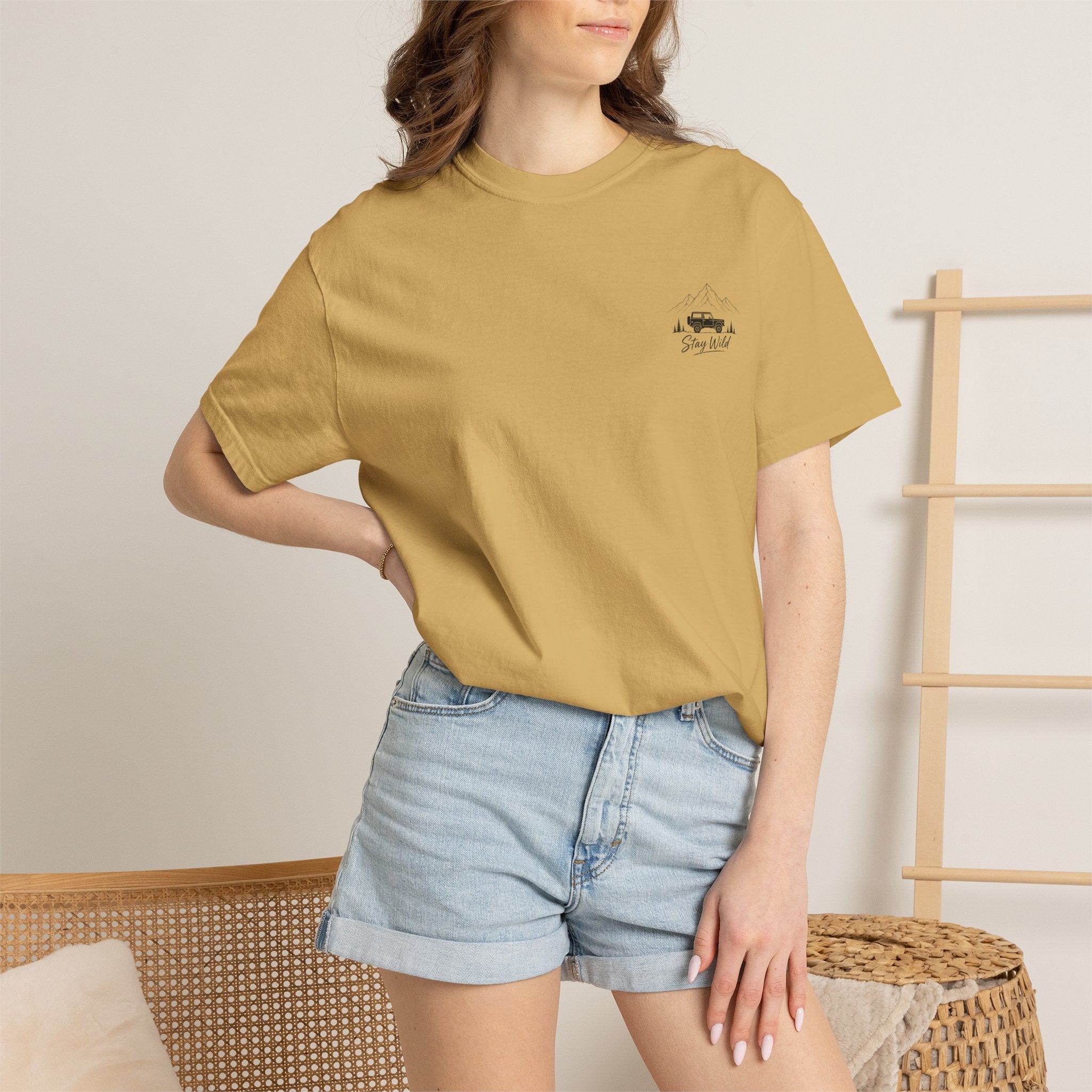 Weekend Escape Camping T-Shirt — Vintage Bronco & Campfire Adventure Tee