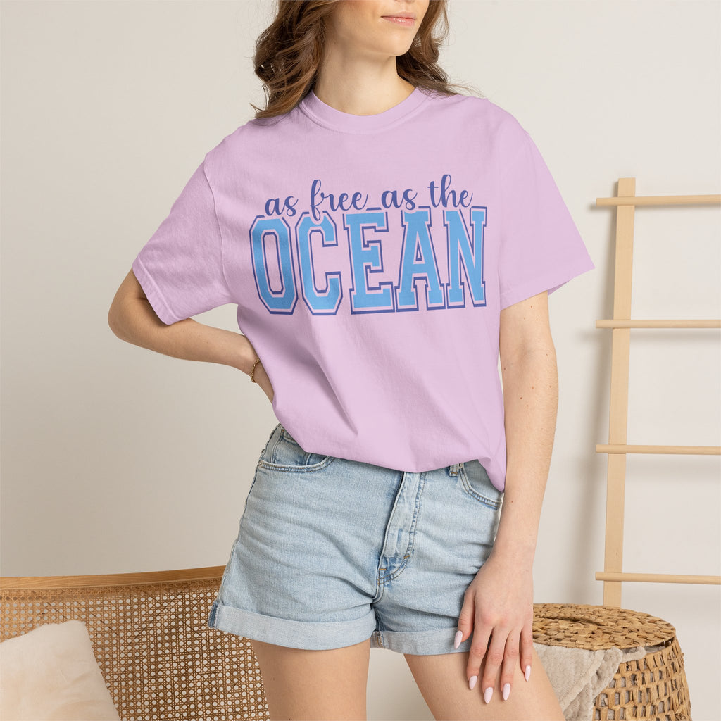 As Free As The Ocean T-Shirt — Coastal Graphic Tee