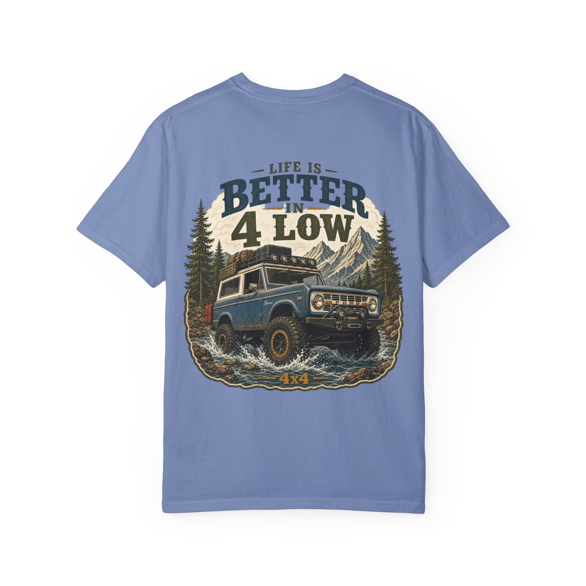 4x4 Off-Road T-Shirt — "Life Is Better in 4 Low" Vintage SUV Tee
