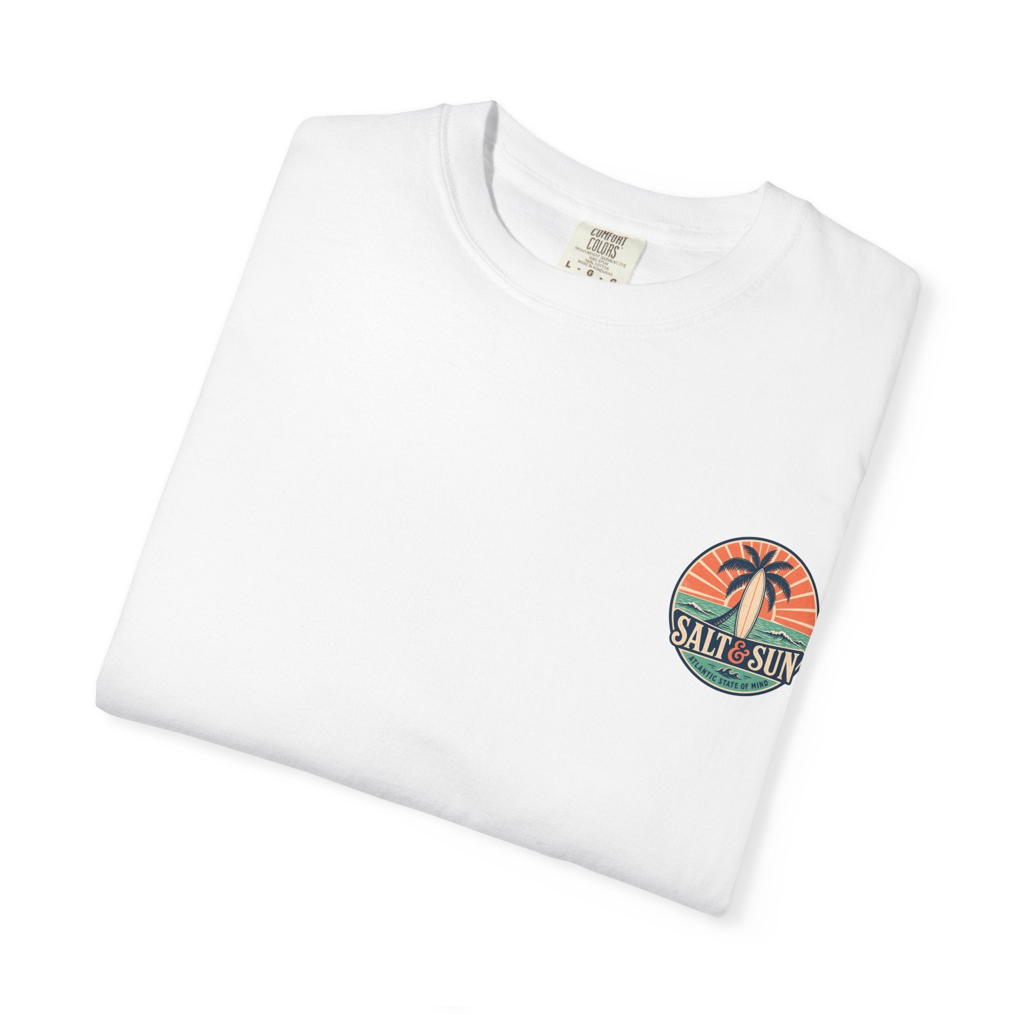 Salt & Sun Surf T-Shirt — Palm Tree Beach Graphic Tee