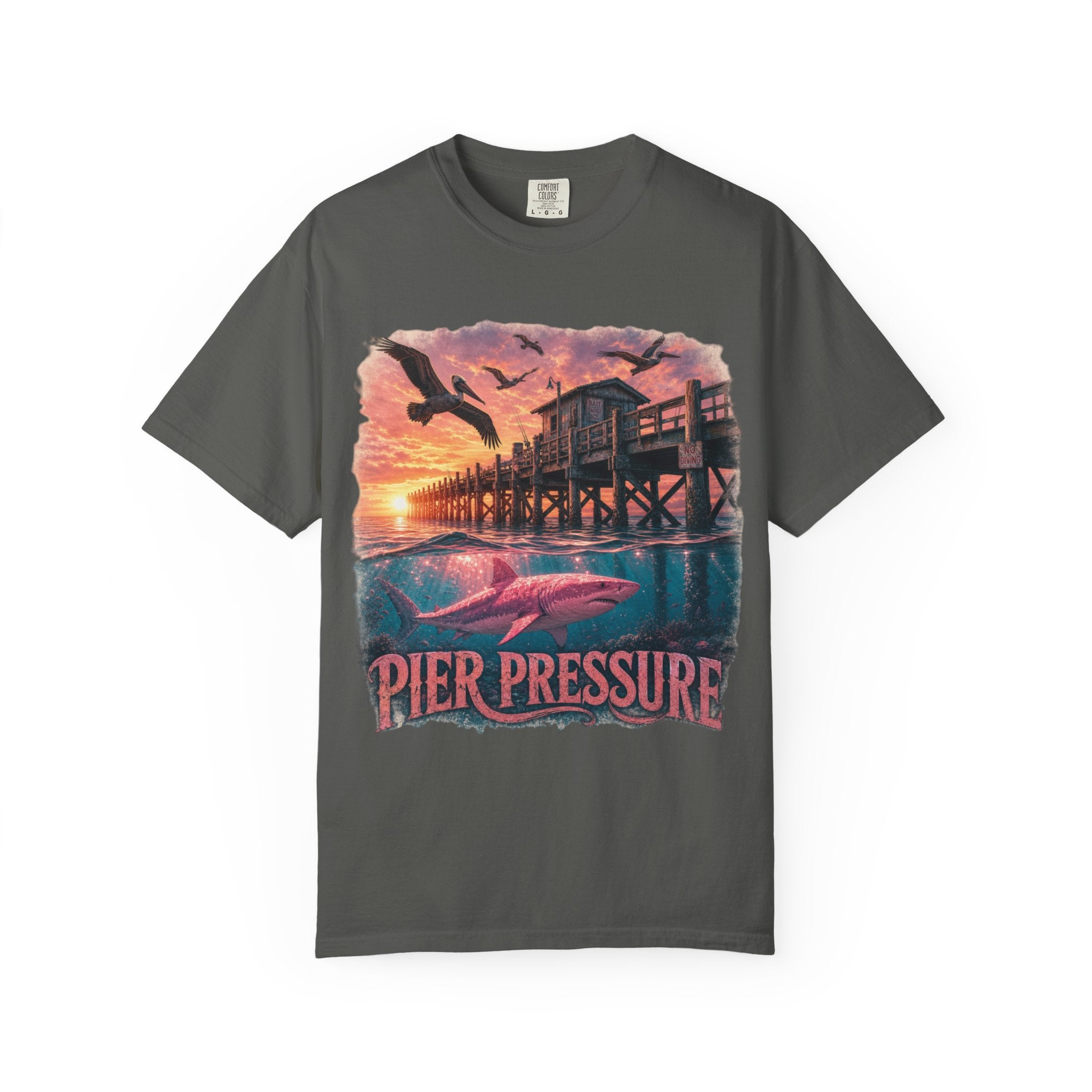 Pier Pressure T-Shirt — Vintage Shark Pier Sunset Tee