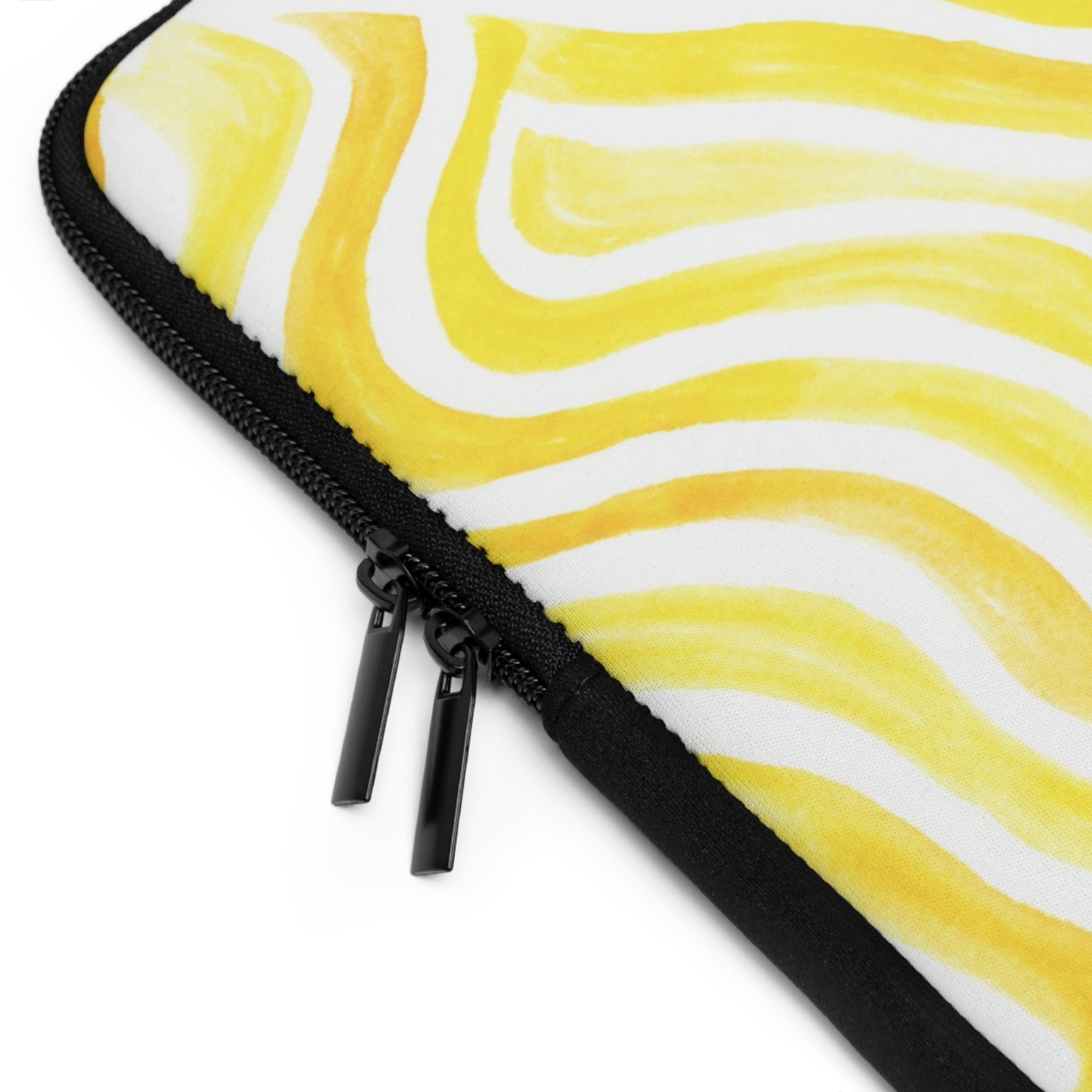Yellow Swirl Laptop Sleeve â€” Bright Abstract Protective Case