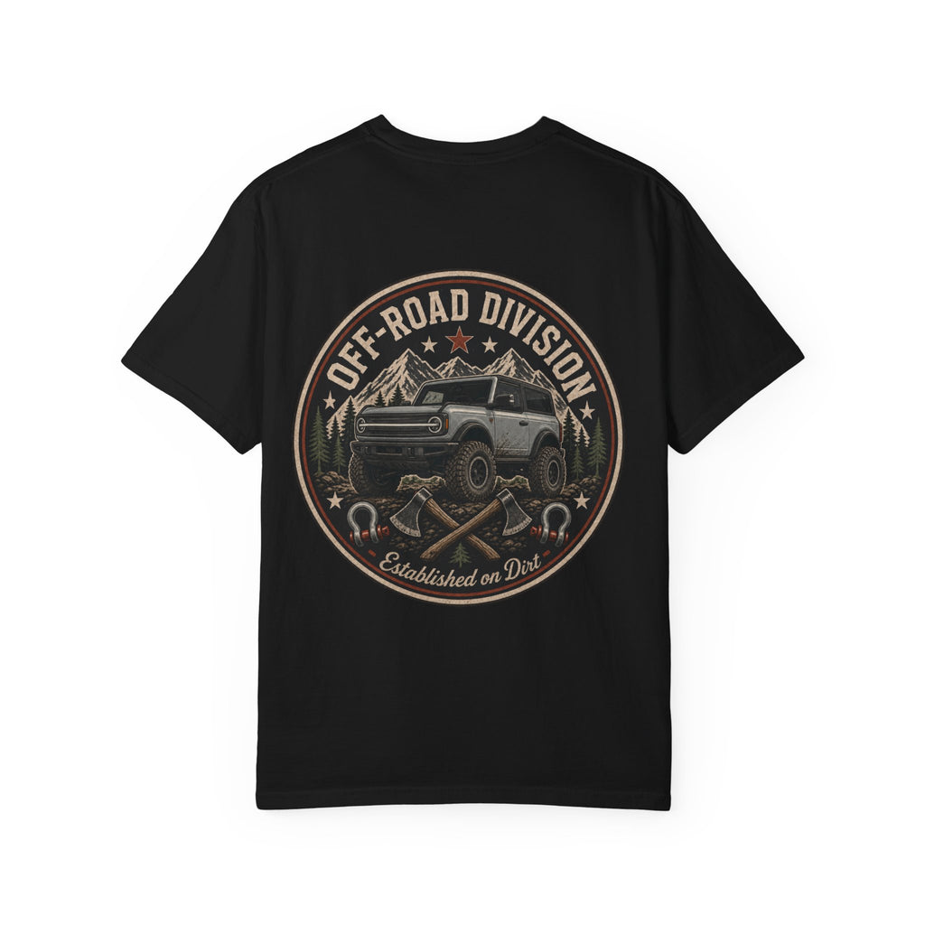 Off-Road Division Graphic T-Shirt — 'Established on Dirt' Adventure Tee