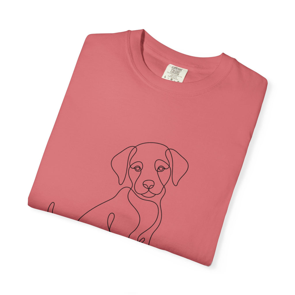 Puppy Line Art T-Shirt — Minimal Dog Illustration Tee