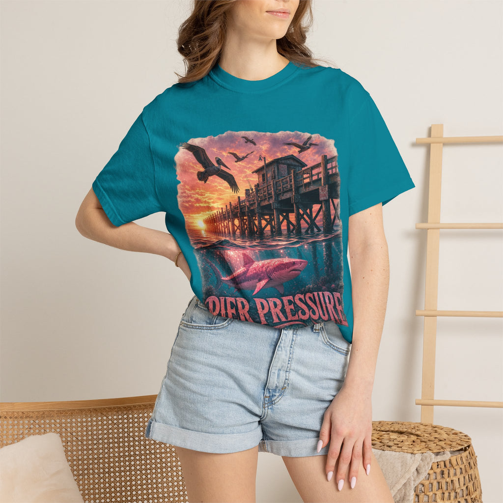 Pier Pressure T-Shirt — Vintage Shark Pier Sunset Tee