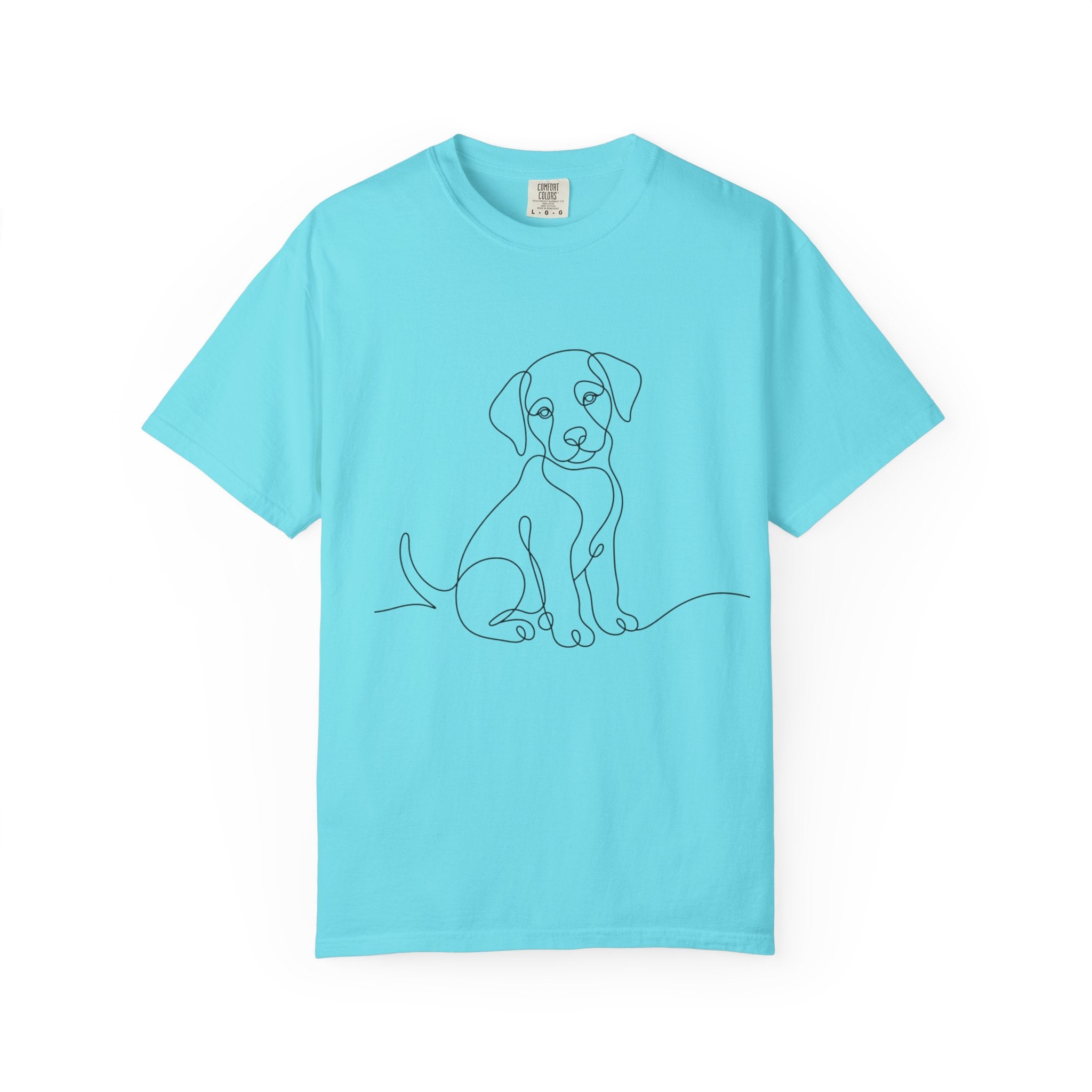 Puppy Line Art T-Shirt — Minimal Dog Illustration Tee