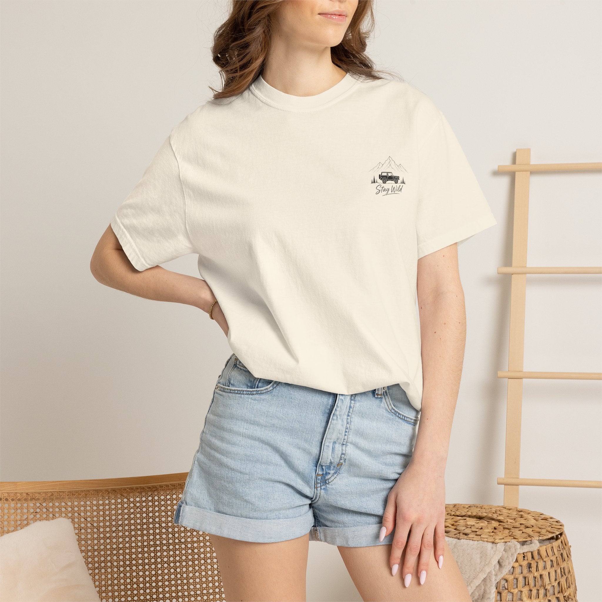 Chase The Horizon Adventure T-Shirt — Off-Road Camper & Mountains Graphic