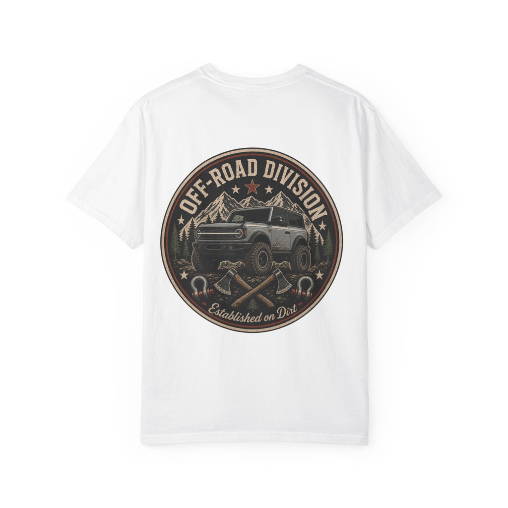 Off-Road Division Graphic T-Shirt — 'Established on Dirt' Adventure Tee