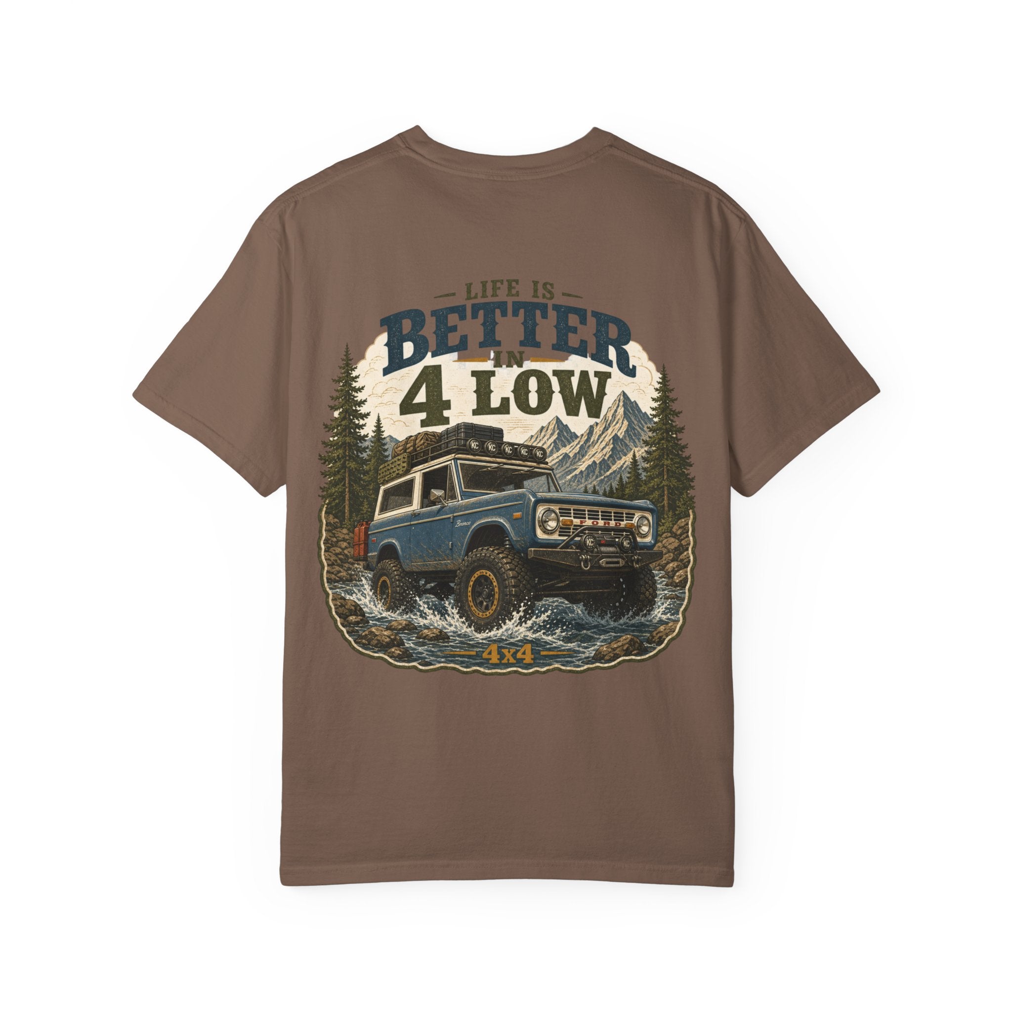 4x4 Off-Road T-Shirt — "Life Is Better in 4 Low" Vintage SUV Tee