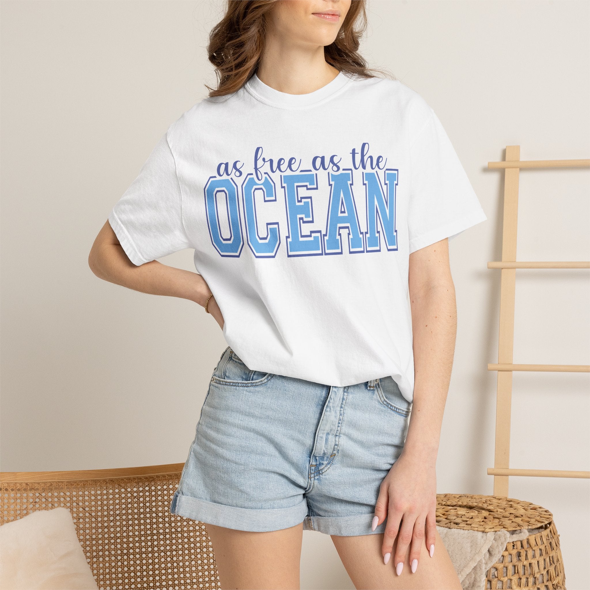 As Free As The Ocean T-Shirt — Coastal Graphic Tee