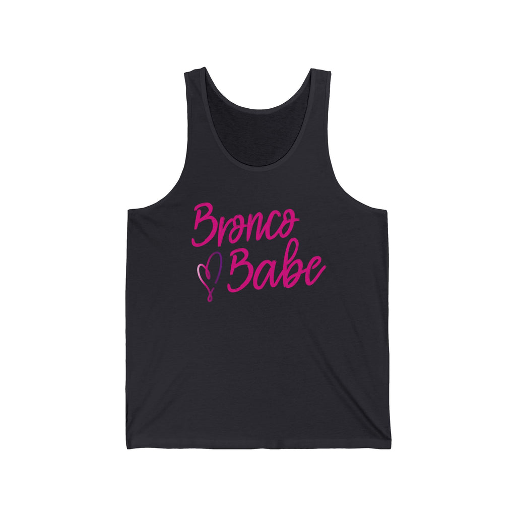 Bronco Babe Tank Top — Pink Heart Tee for Bronco Owners