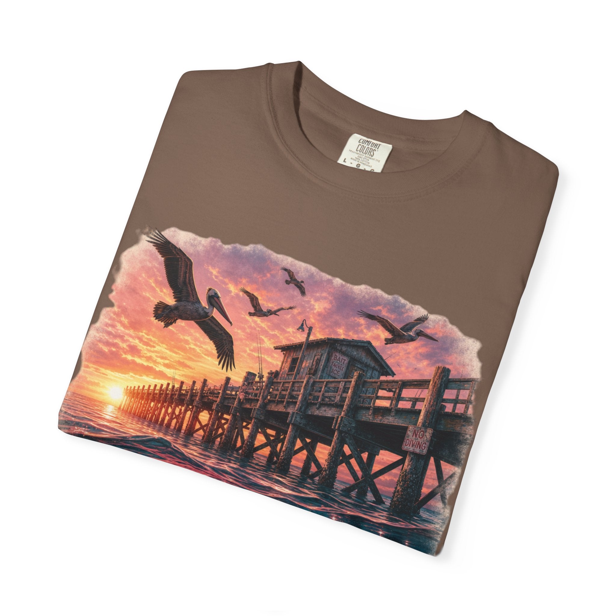 Pier Pressure T-Shirt — Vintage Shark Pier Sunset Tee
