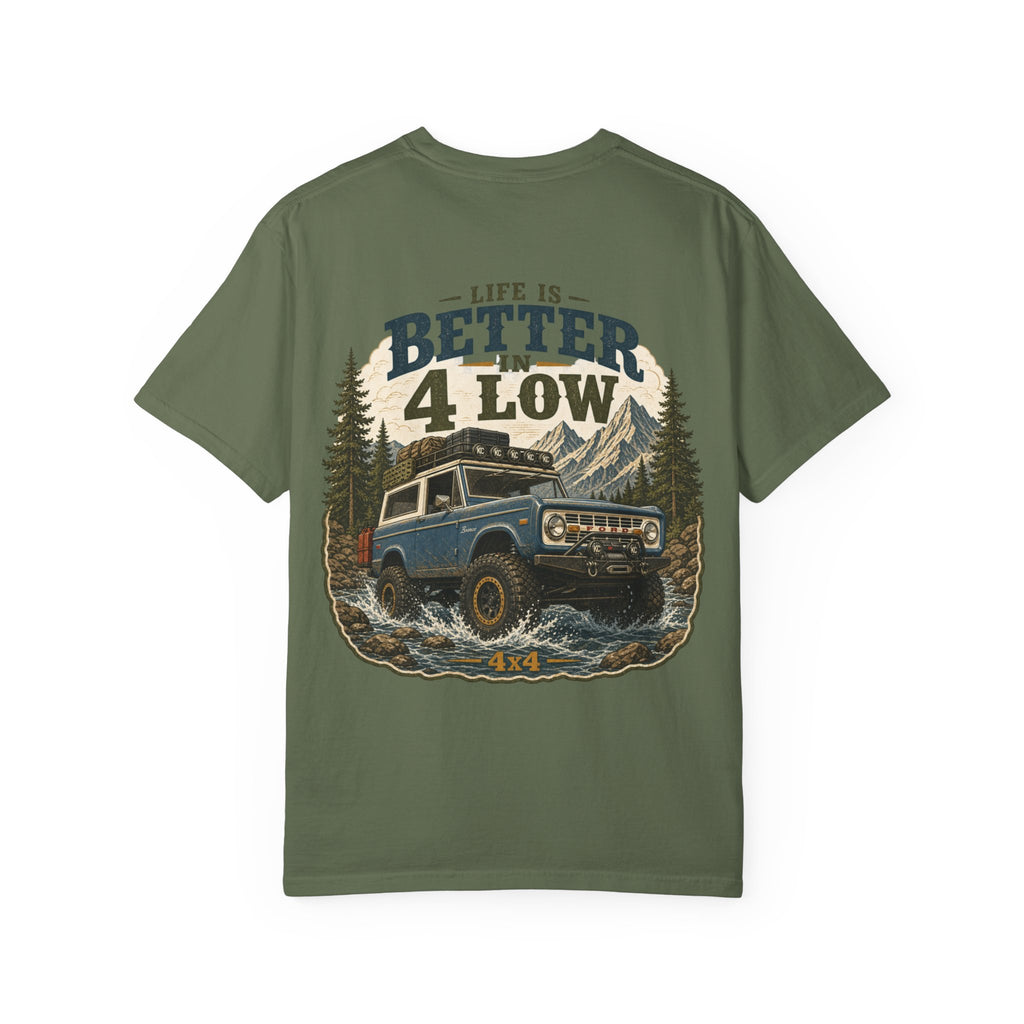 4x4 Off-Road T-Shirt — "Life Is Better in 4 Low" Vintage SUV Tee
