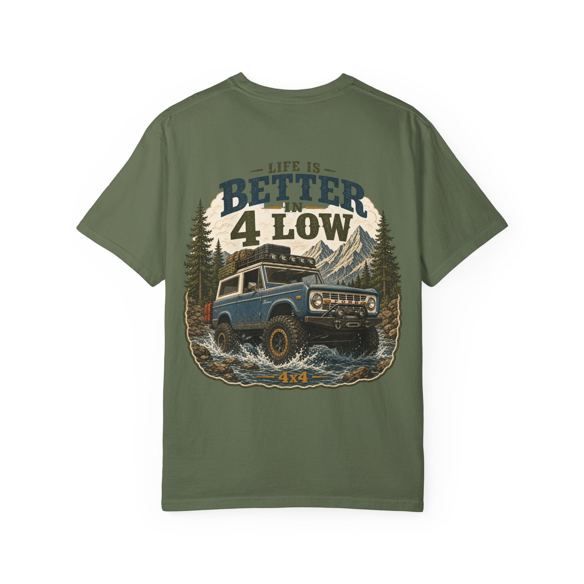 4x4 Off-Road T-Shirt — "Life Is Better in 4 Low" Vintage SUV Tee