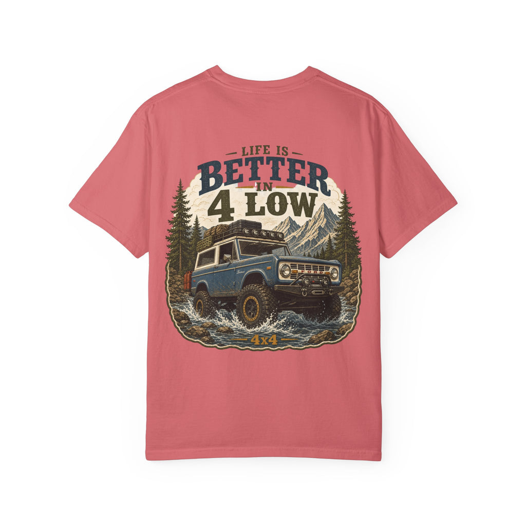 4x4 Off-Road T-Shirt — "Life Is Better in 4 Low" Vintage SUV Tee