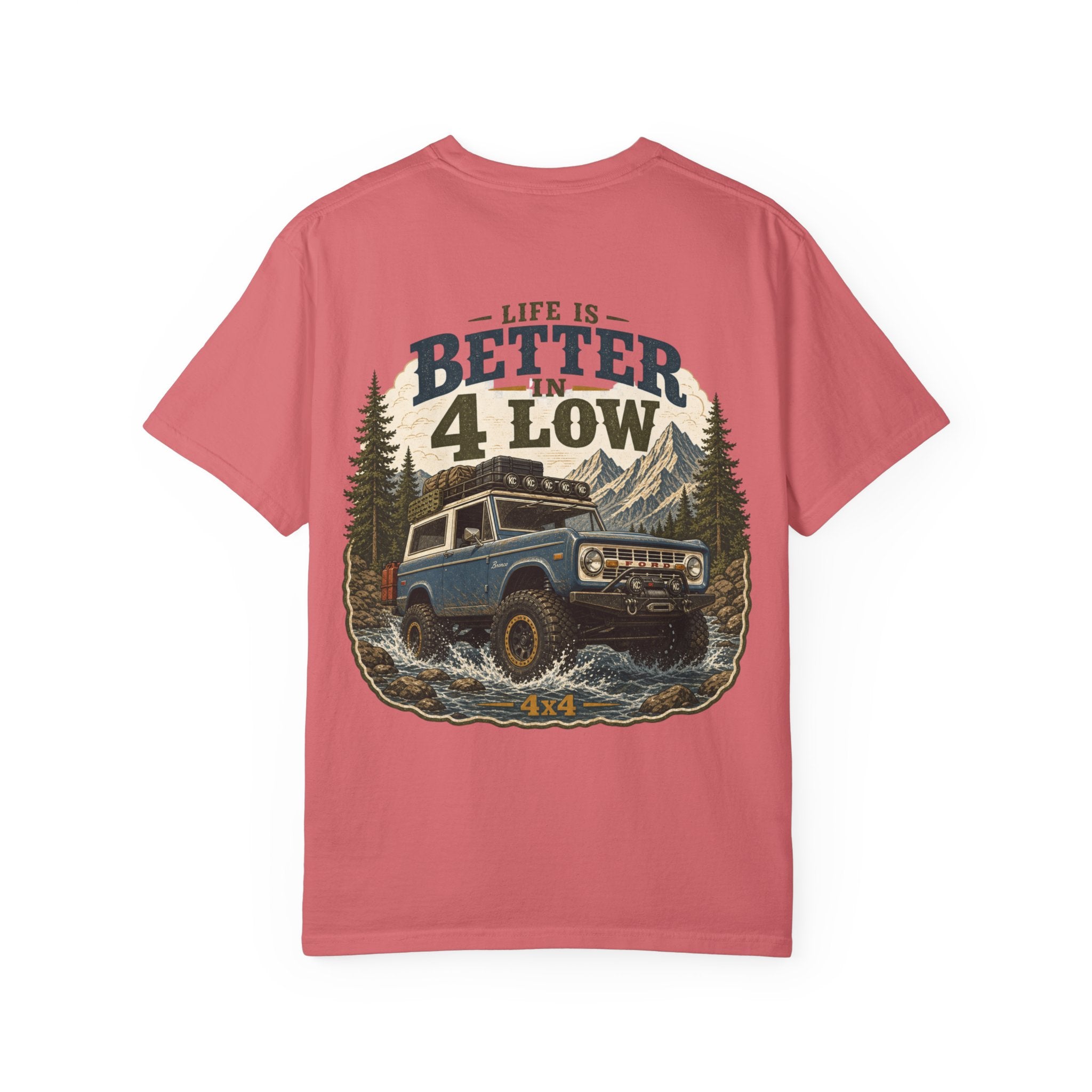 4x4 Off-Road T-Shirt — "Life Is Better in 4 Low" Vintage SUV Tee