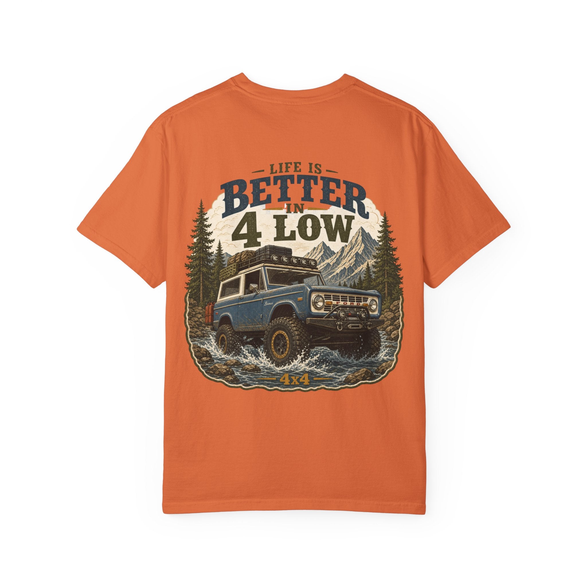 4x4 Off-Road T-Shirt — "Life Is Better in 4 Low" Vintage SUV Tee