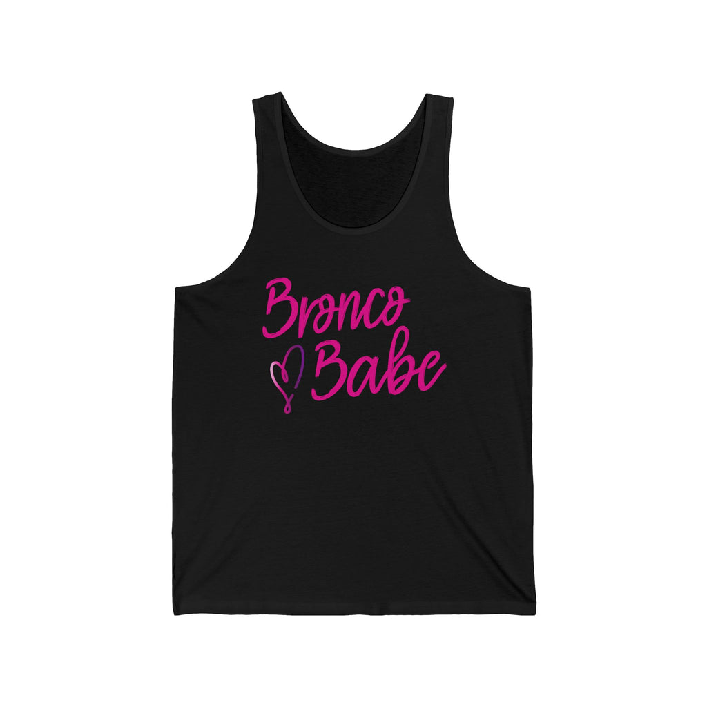 Bronco Babe Tank Top — Pink Heart Tee for Bronco Owners