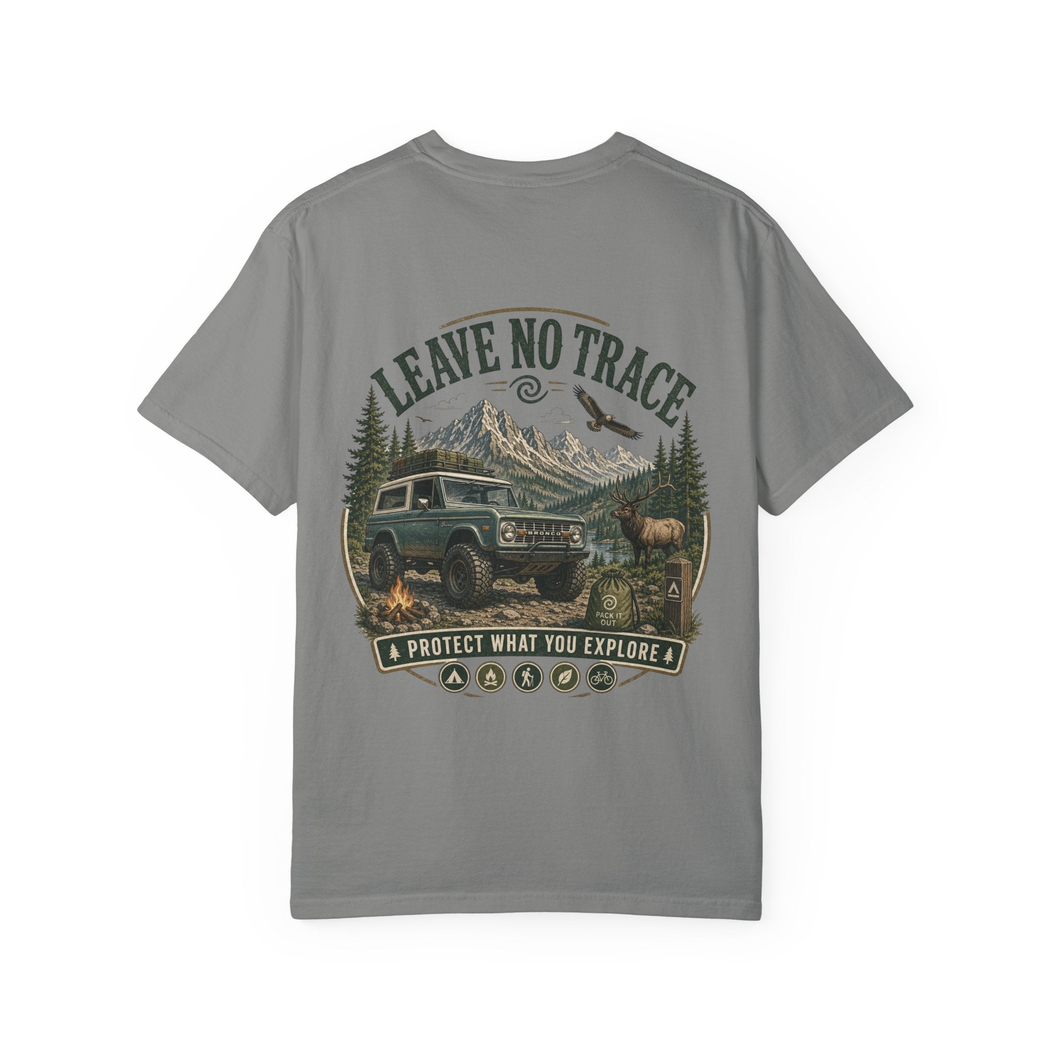 T-Shirt — "Leave No Trace" Outdoor Adventure Graphic Tee