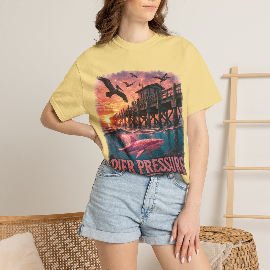 Pier Pressure T-Shirt — Vintage Shark Pier Sunset Tee