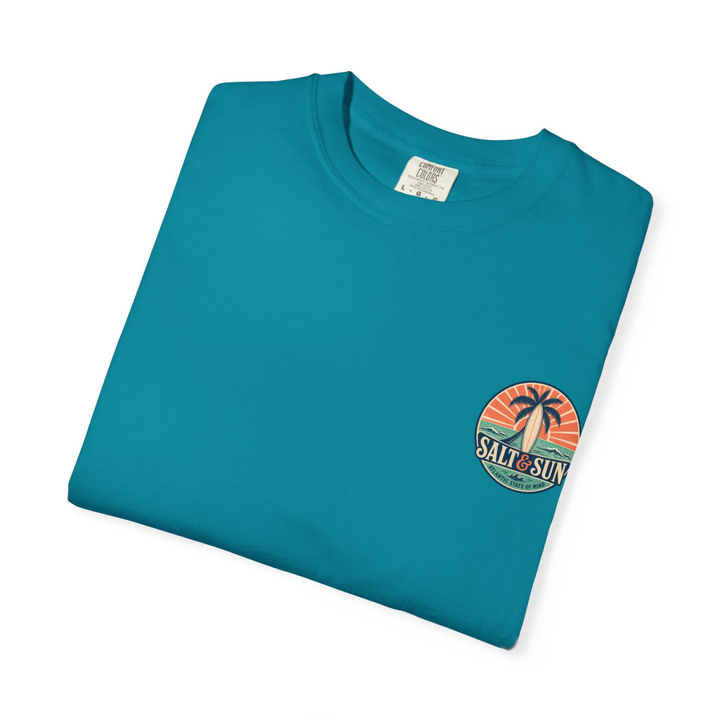 Salt & Sun Surf T-Shirt — Palm Tree Beach Graphic Tee