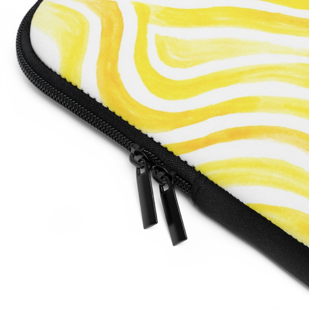 Yellow Swirl Laptop Sleeve â€” Bright Abstract Protective Case