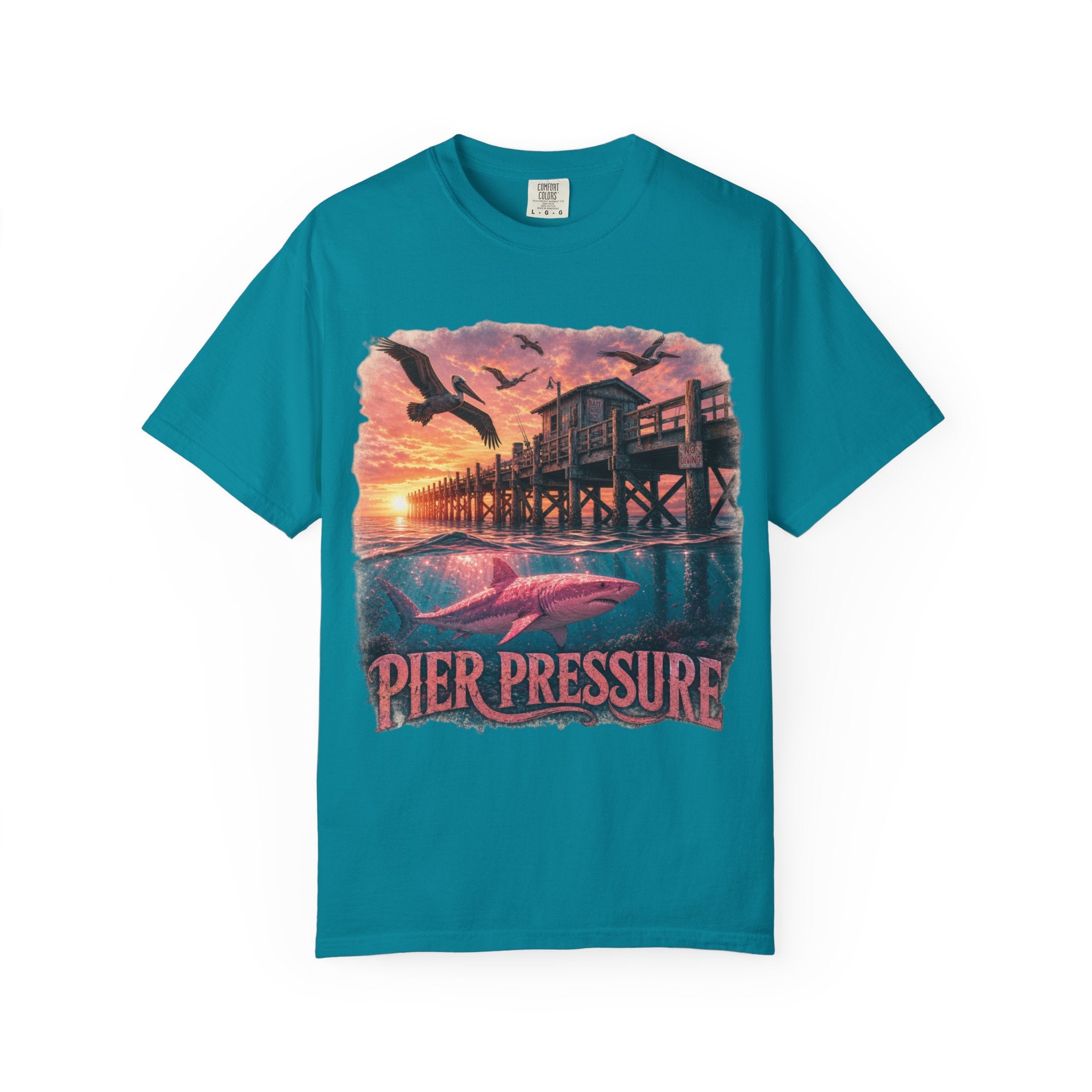 Pier Pressure T-Shirt — Vintage Shark Pier Sunset Tee
