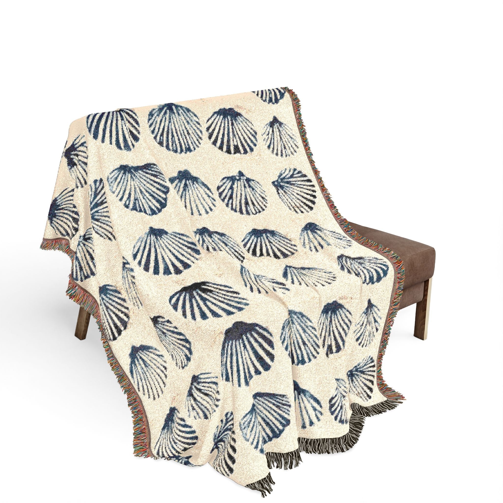 Coastal Woven Blanket â€” Coastal Blue Throw