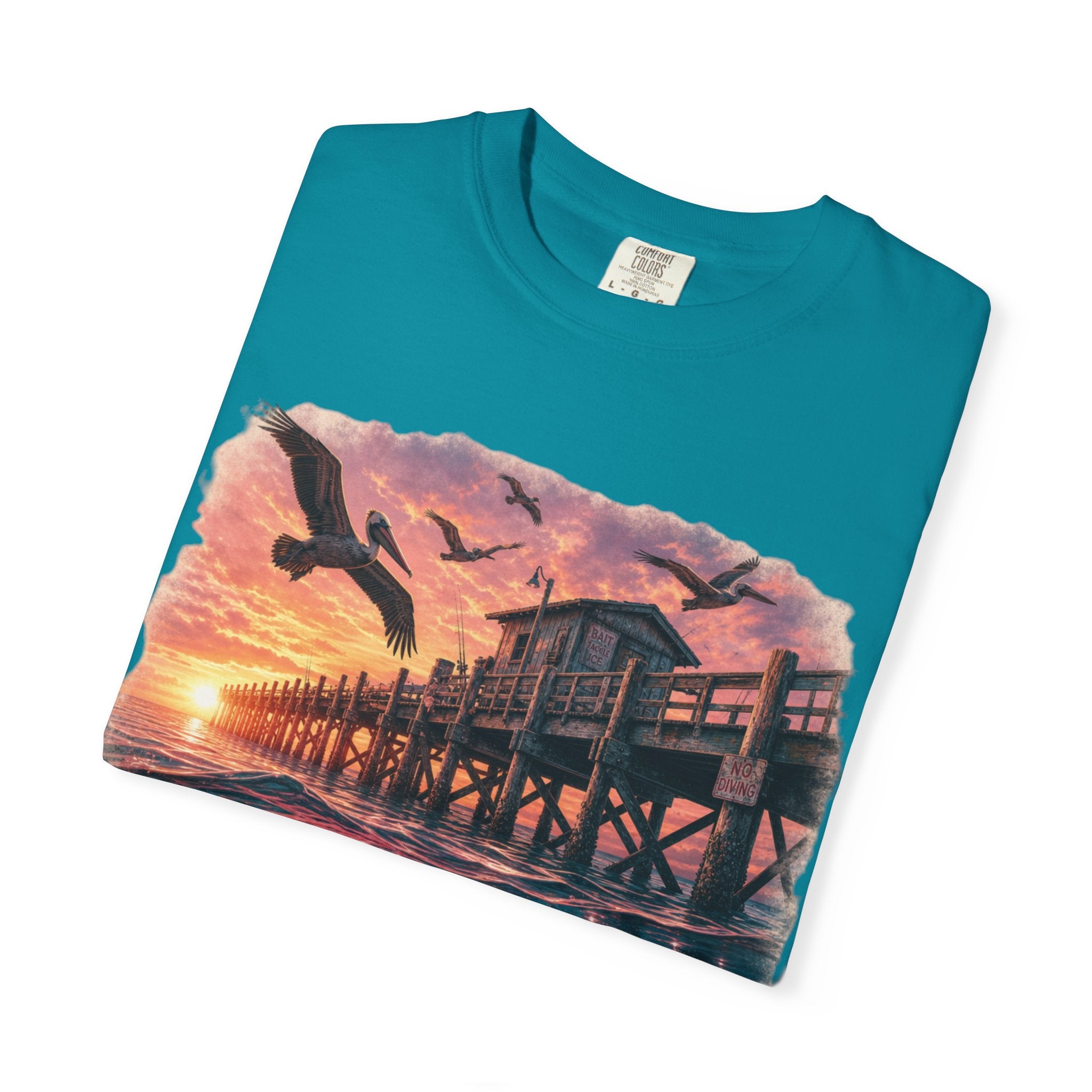 Pier Pressure T-Shirt — Vintage Shark Pier Sunset Tee