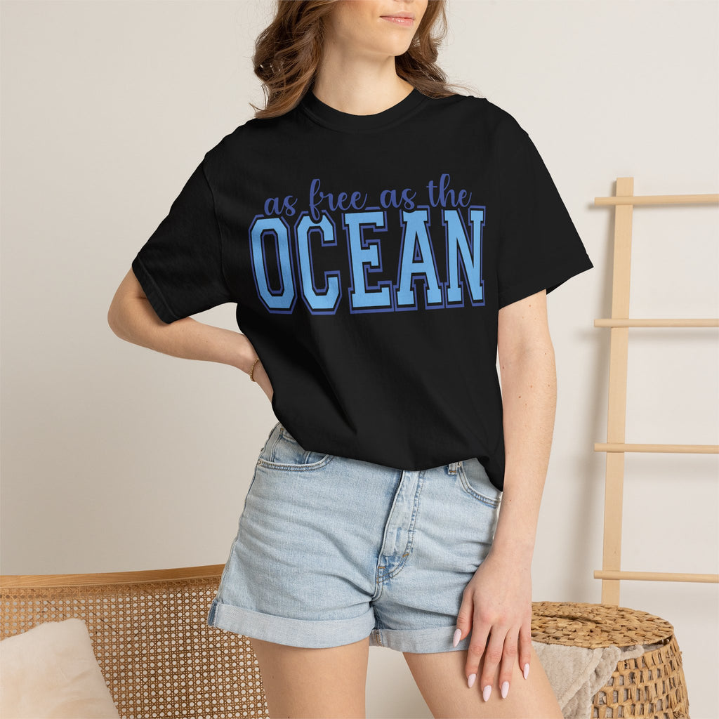 As Free As The Ocean T-Shirt — Coastal Graphic Tee