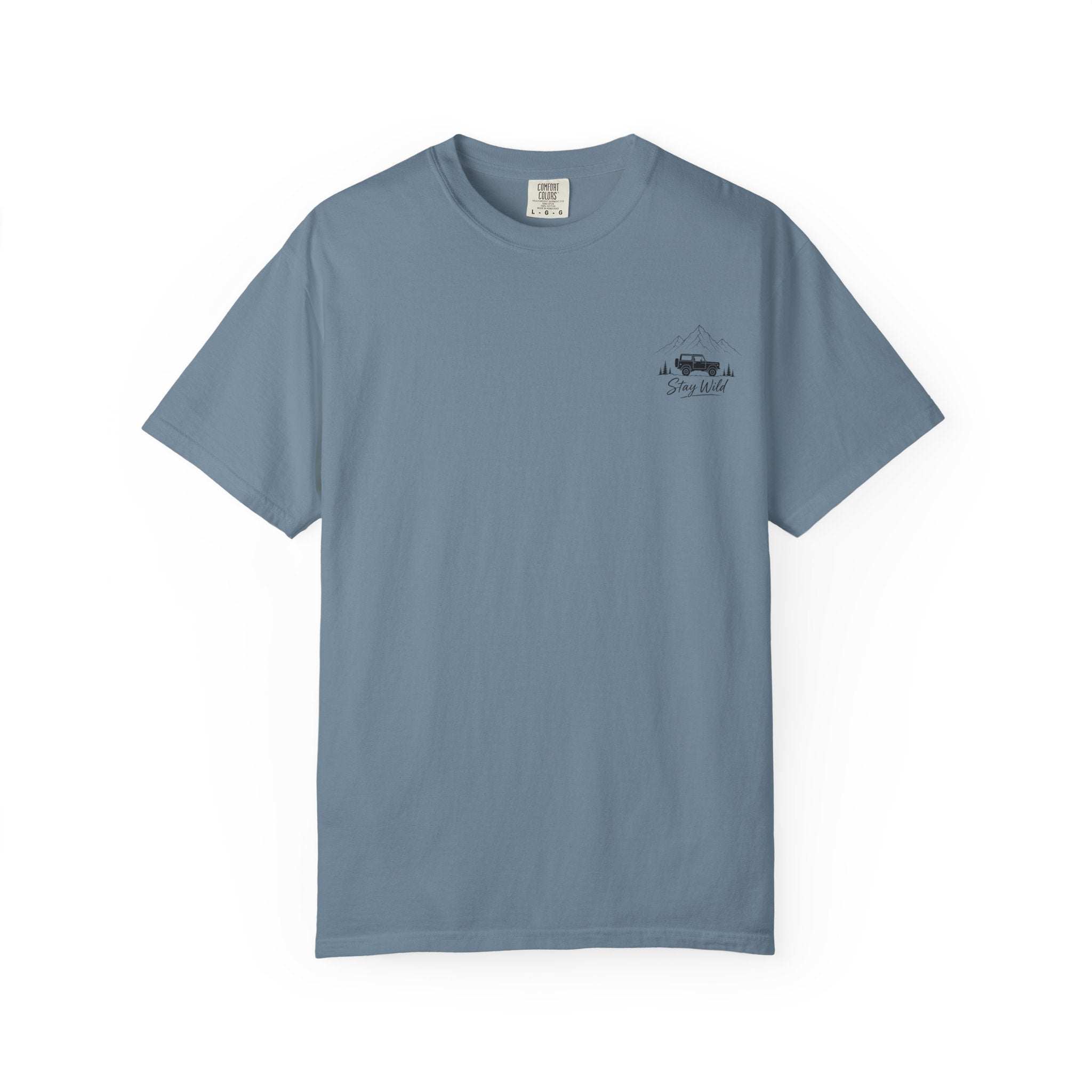 Chase The Horizon Adventure T-Shirt — Off-Road Camper & Mountains Graphic