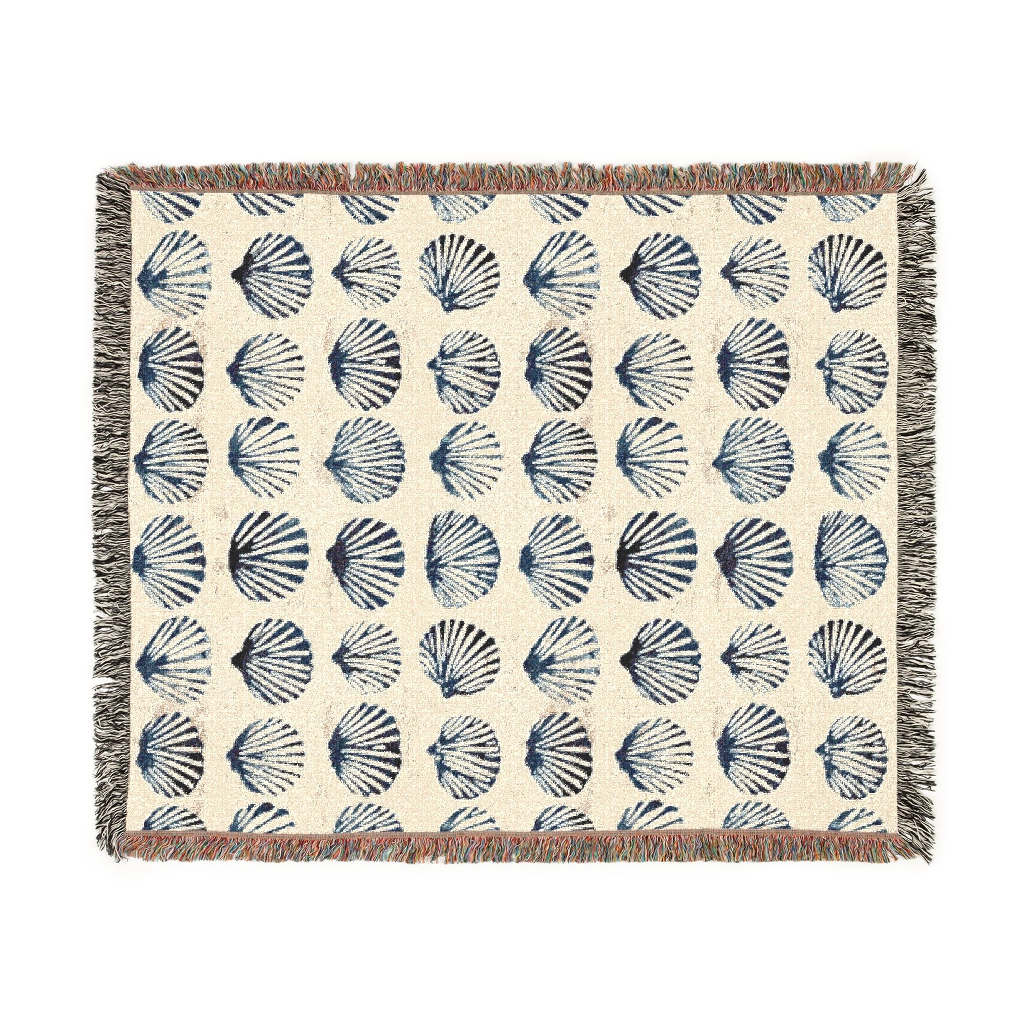 Coastal Woven Blanket â€” Coastal Blue Throw