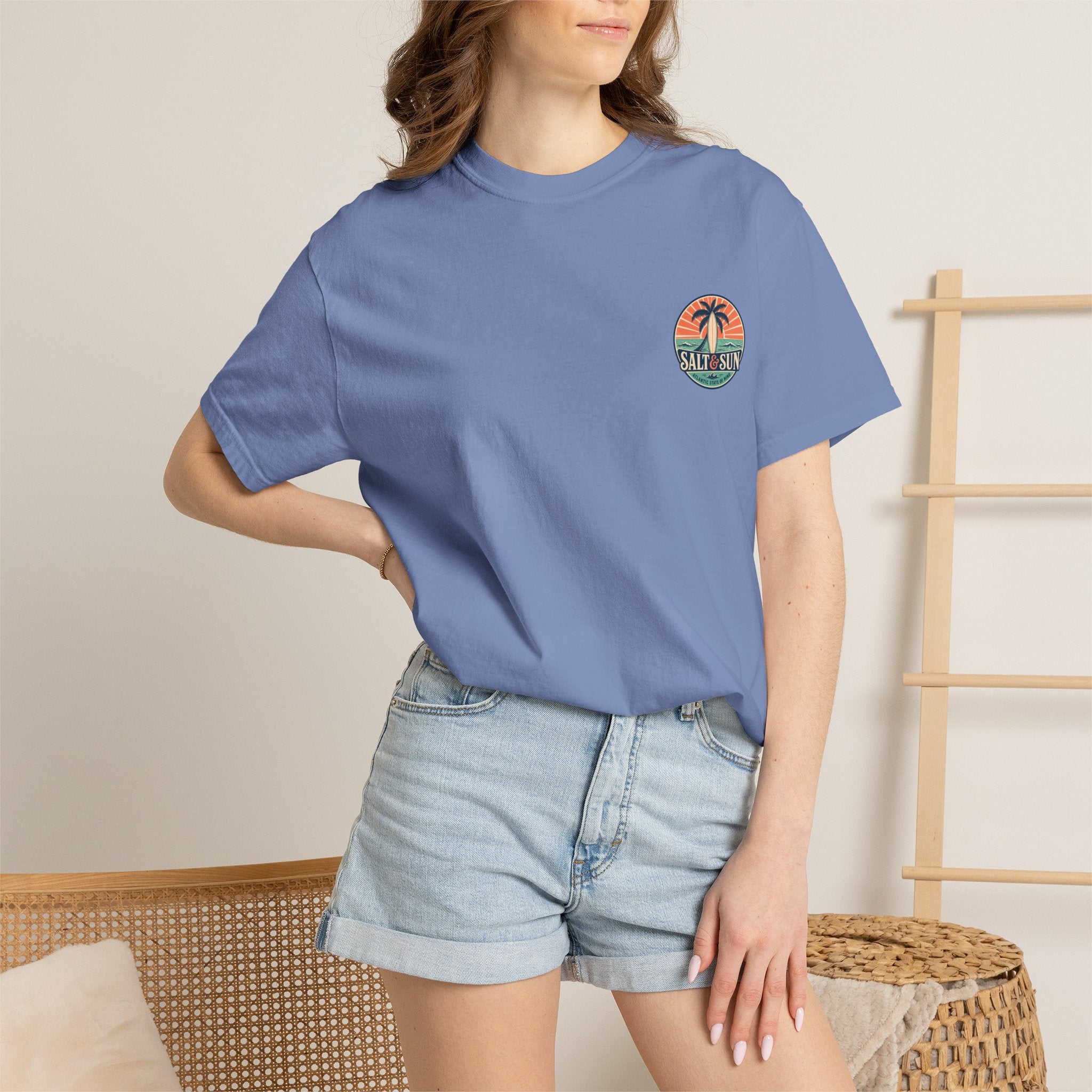 Salt & Sun Surf T-Shirt — Palm Tree Beach Graphic Tee