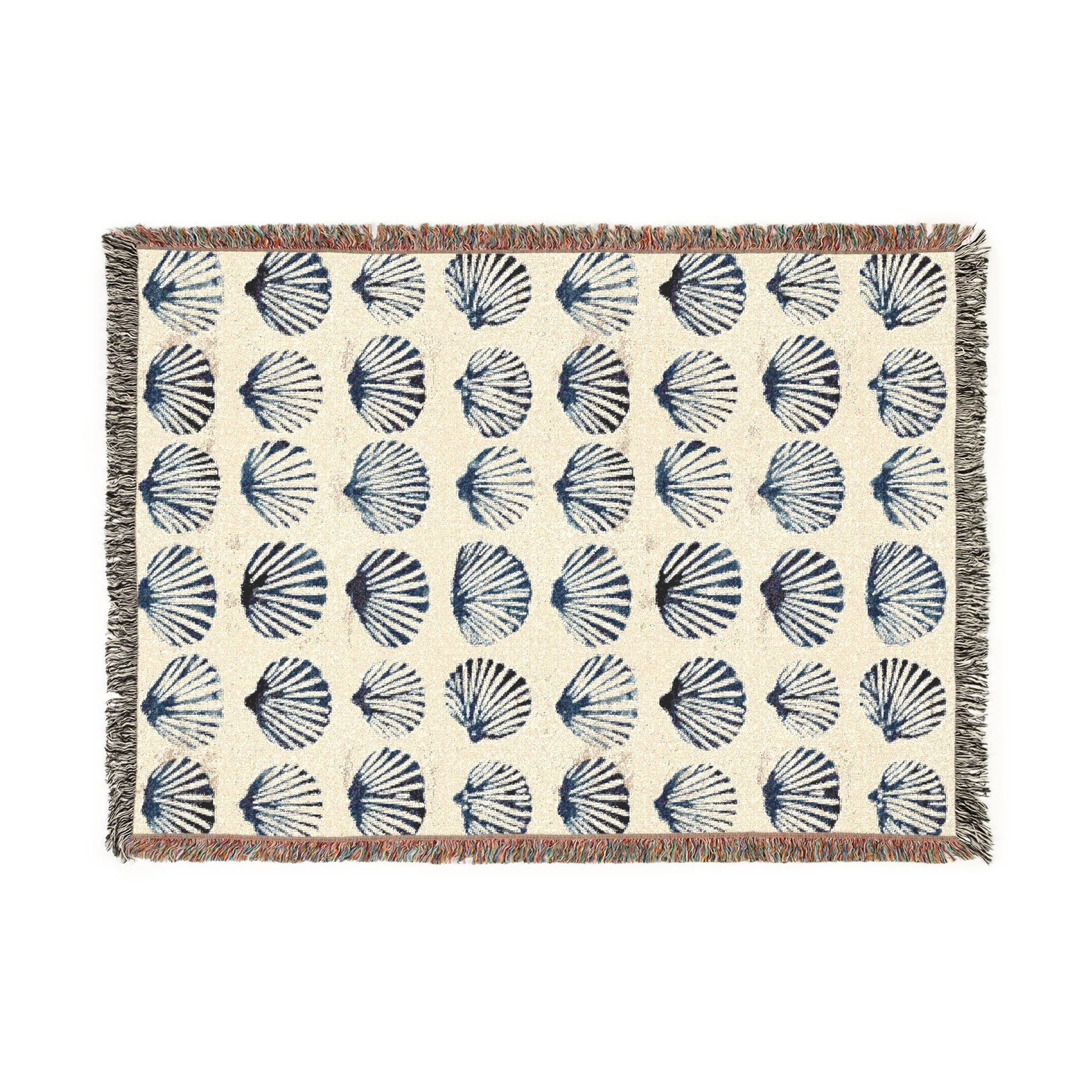 Coastal Woven Blanket â€” Coastal Blue Throw