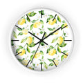 Lemon Blossom Wall Clock â€” Bright Botanical Kitchen Clock