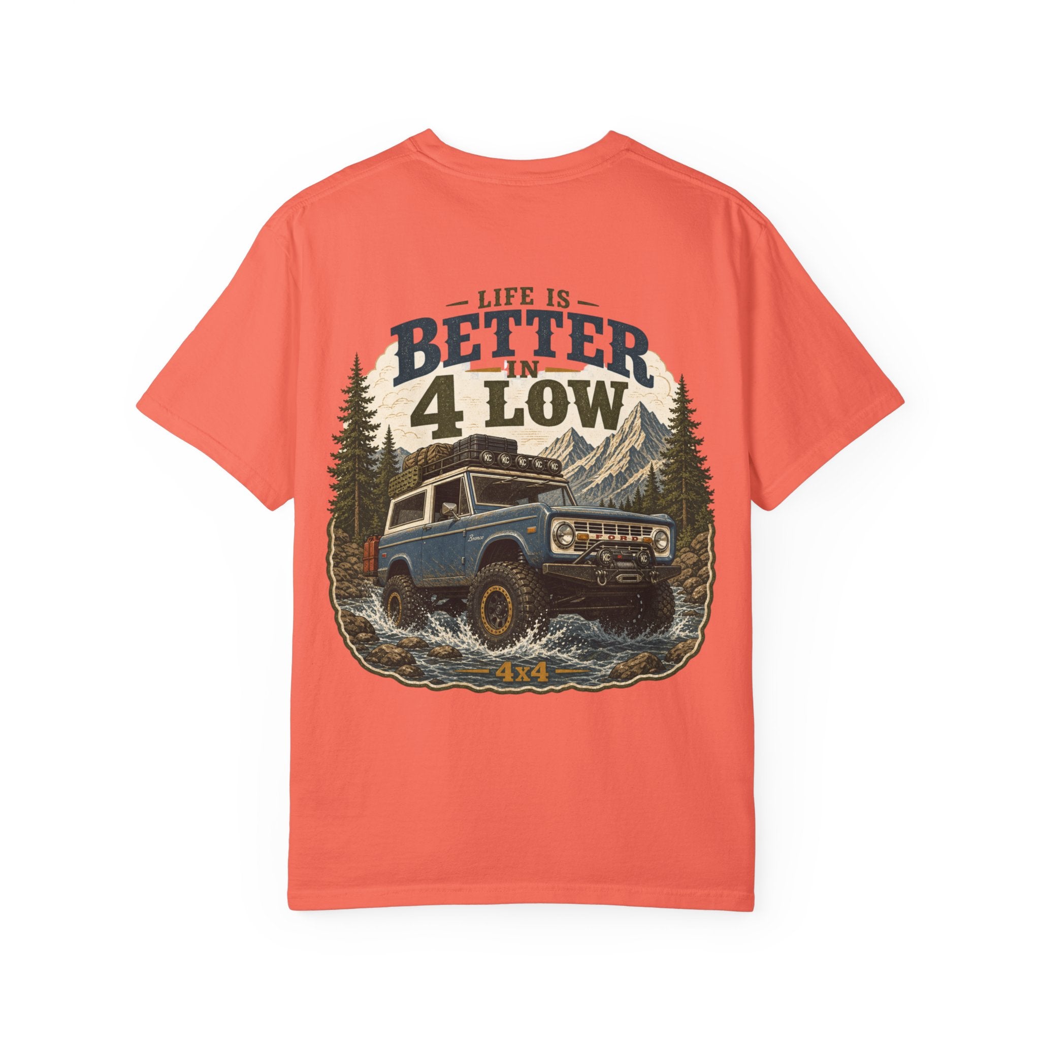 4x4 Off-Road T-Shirt — "Life Is Better in 4 Low" Vintage SUV Tee