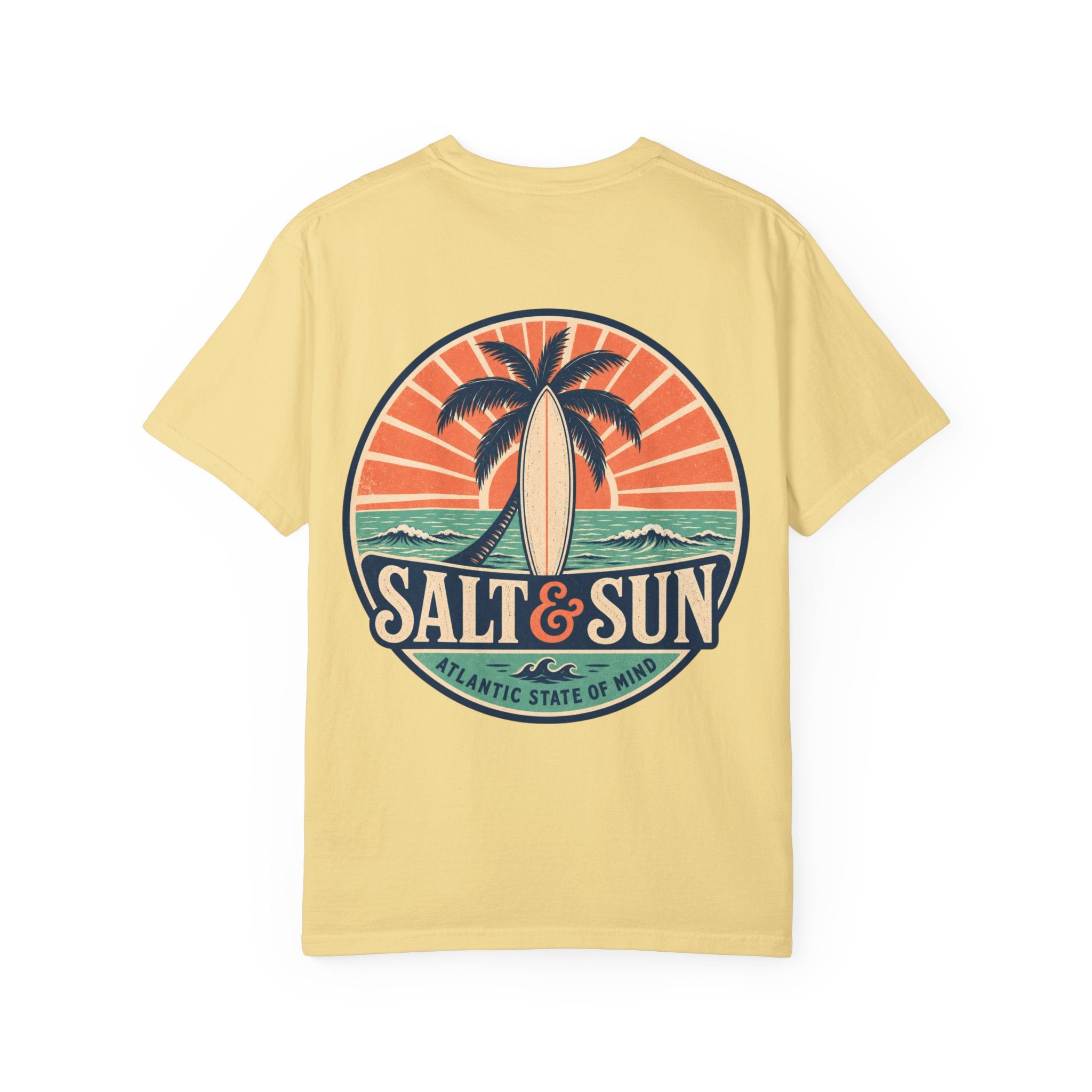 Salt & Sun Surf T-Shirt — Palm Tree Beach Graphic Tee