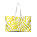 Yellow Swirl Weekender Bag â€” Bright Abstract Travel Tote
