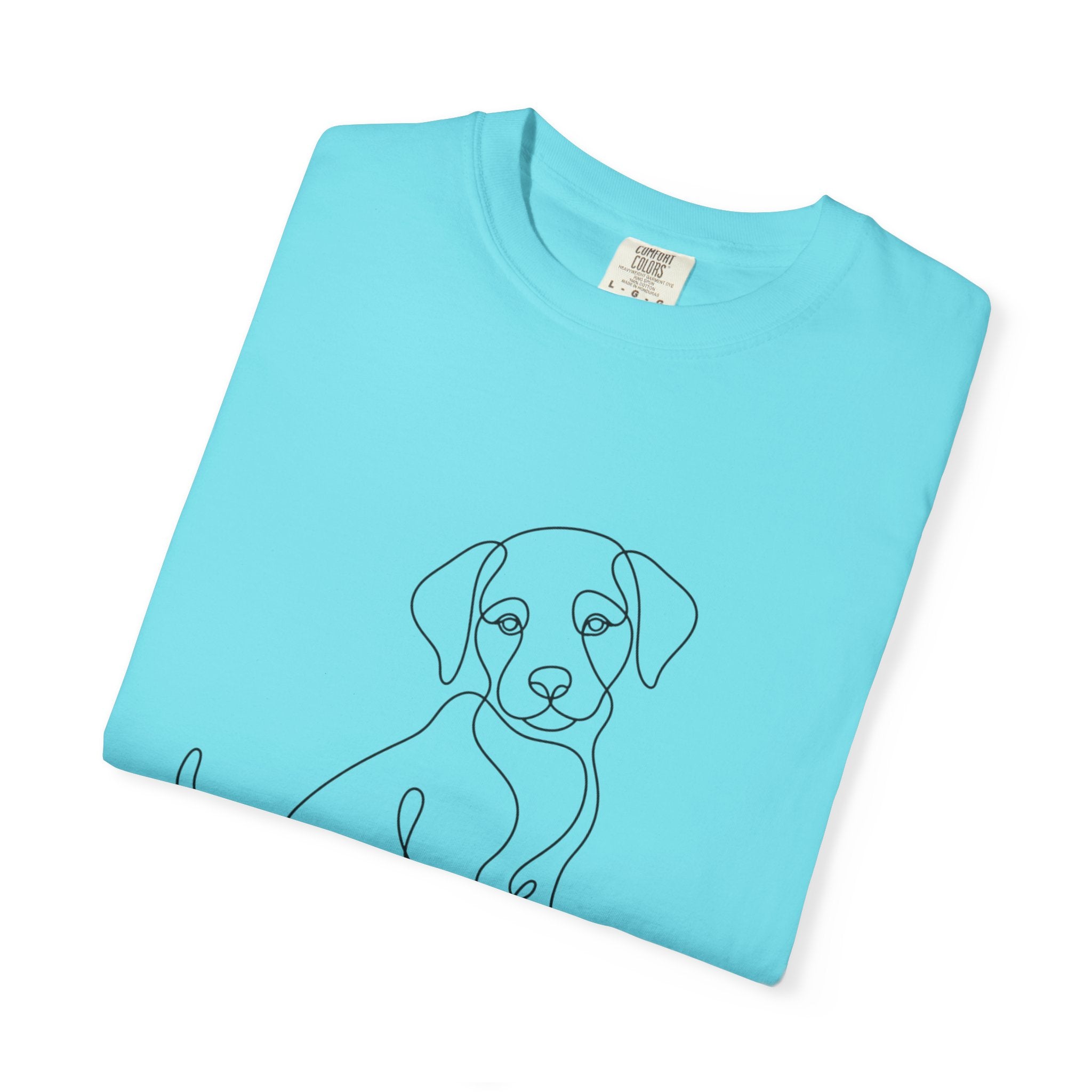 Puppy Line Art T-Shirt — Minimal Dog Illustration Tee
