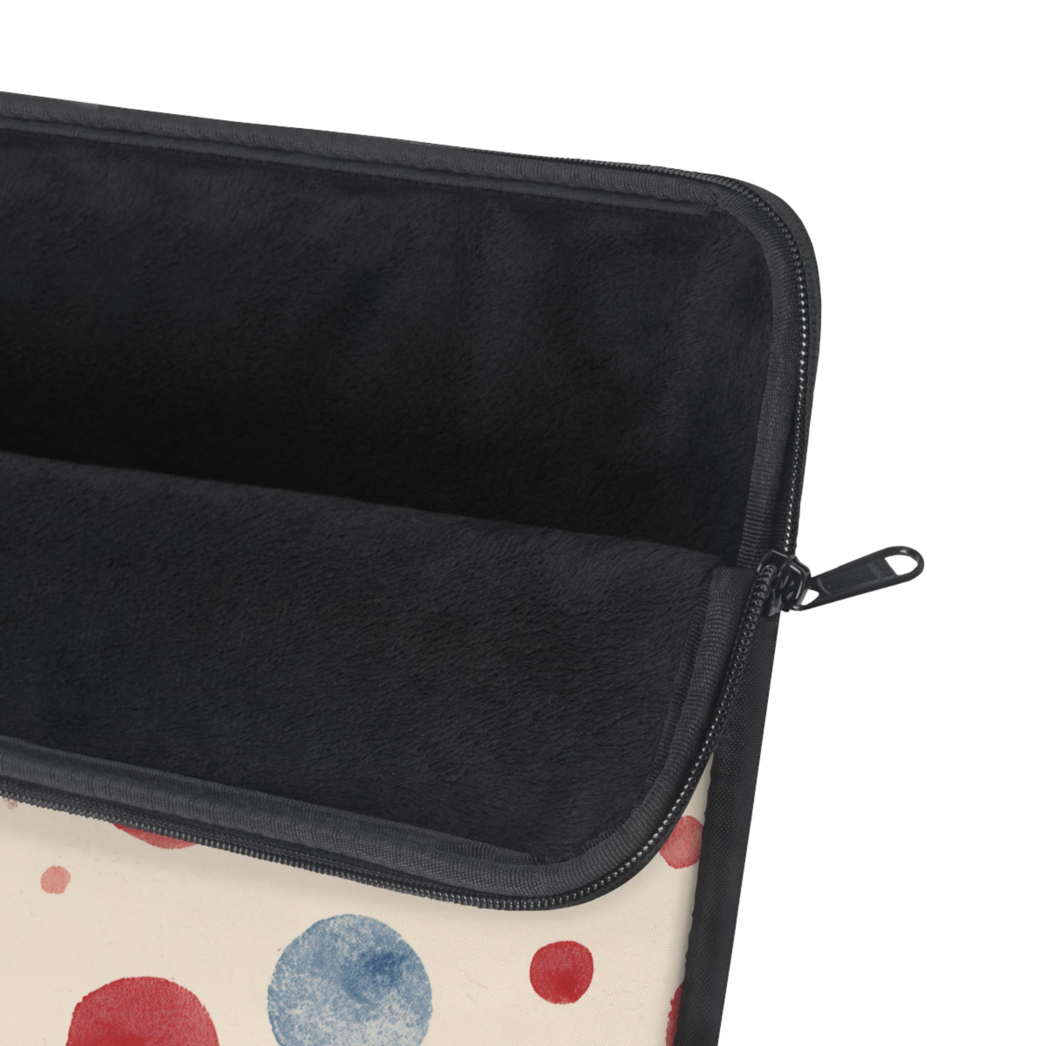Watercolor Polka Dot Laptop Sleeve â€“ Red & Blue Retro Spot Protection