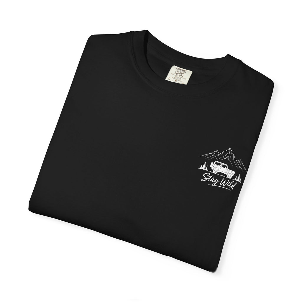 Adventure Bronco T-shirt — "Legacy of Adventure: No Roads No Problem" Graphic Tee