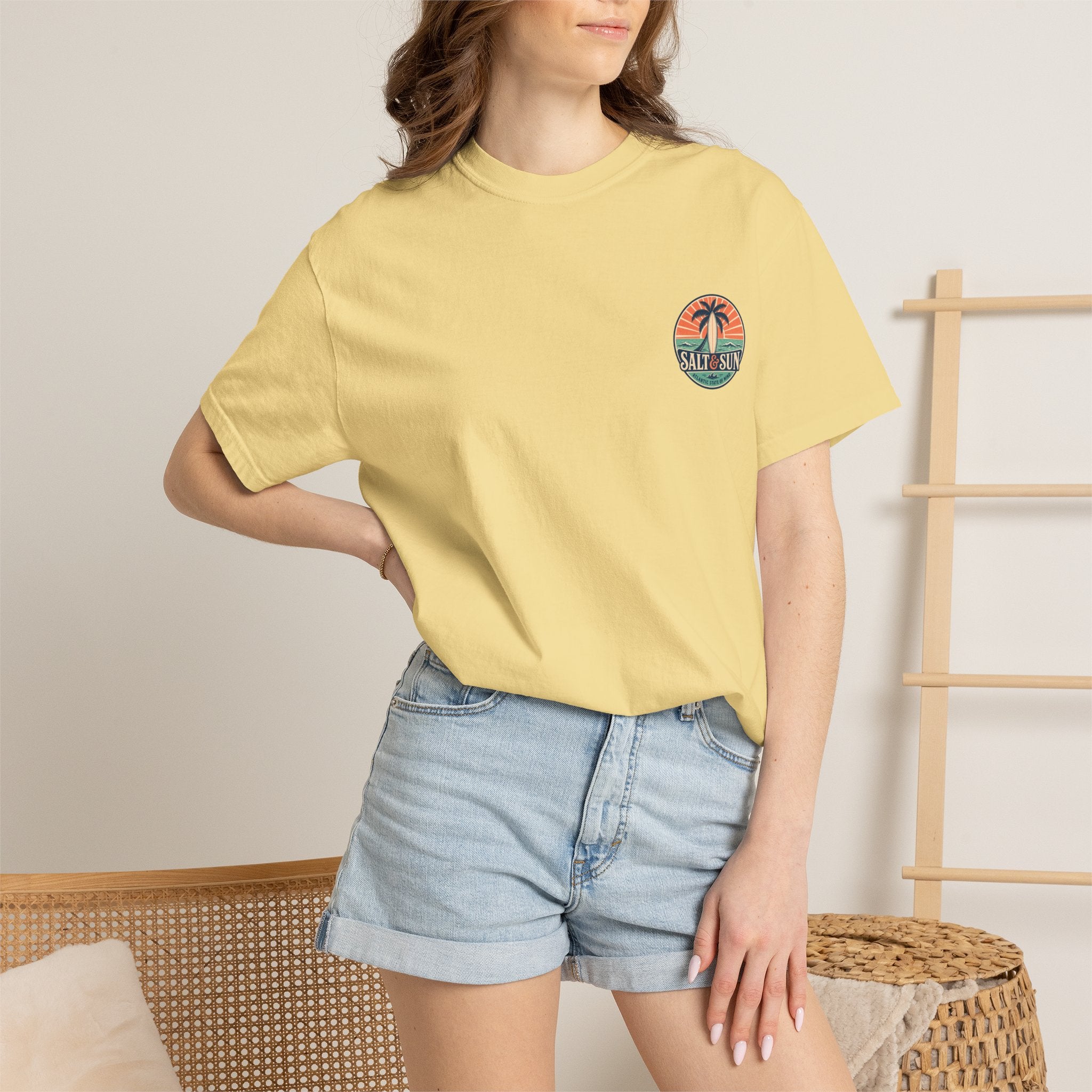 Salt & Sun Surf T-Shirt — Palm Tree Beach Graphic Tee