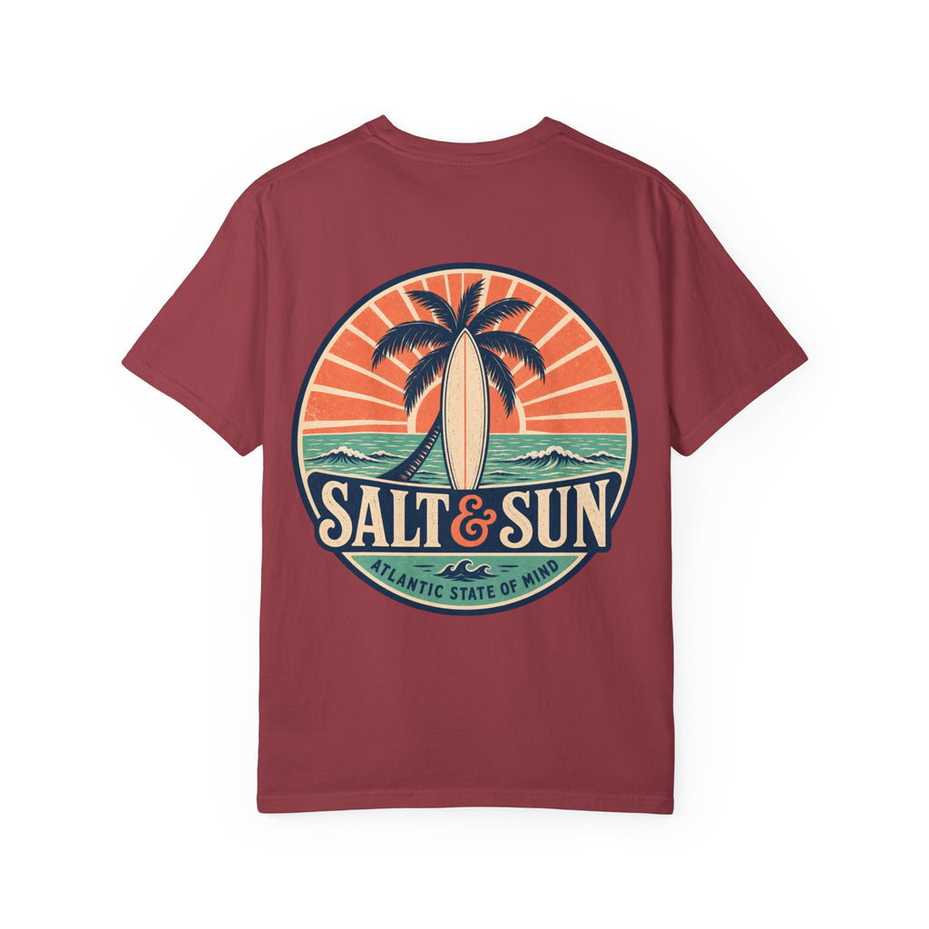 Salt & Sun Surf T-Shirt — Palm Tree Beach Graphic Tee